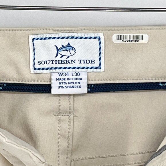 Southern Tide Men’s Tan Performance Golf Pants 34 Outdoor Stretch Comfort - Picture 5 of 7